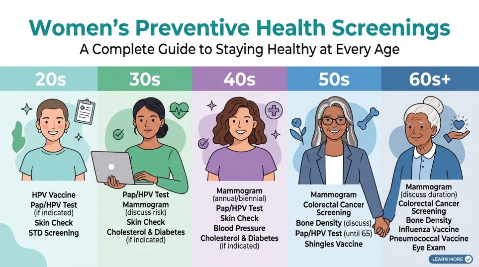 Women’s Preventive Health Screenings: A Complete Guide to Staying Healthy at Every Age