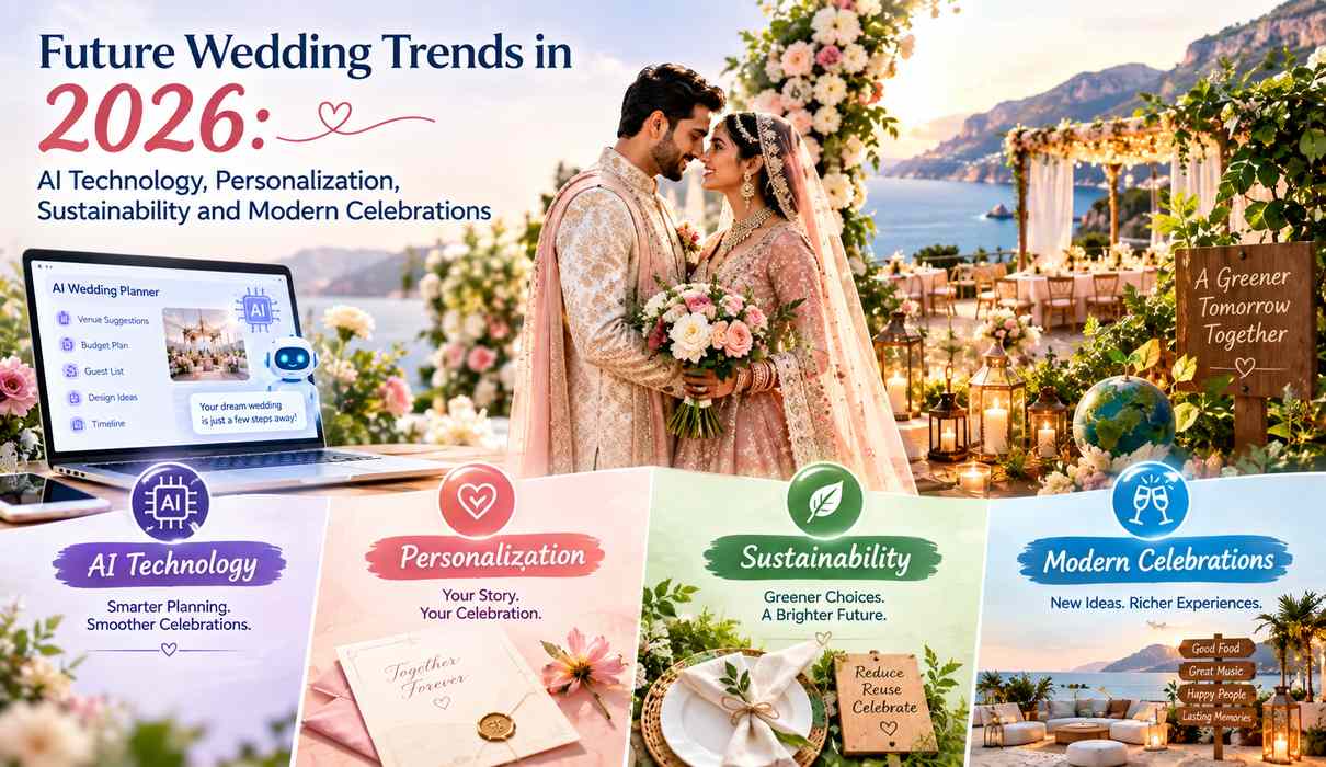 Future Wedding Trends in 2026 AI Technology, Personalization, Sustainability and Modern Celebrations