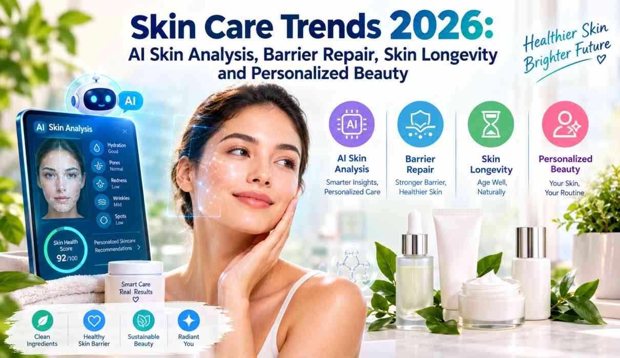Skin Care Trends 2026: AI Skin Analysis, Barrier Repair, Skin Longevity and Personalized Beauty