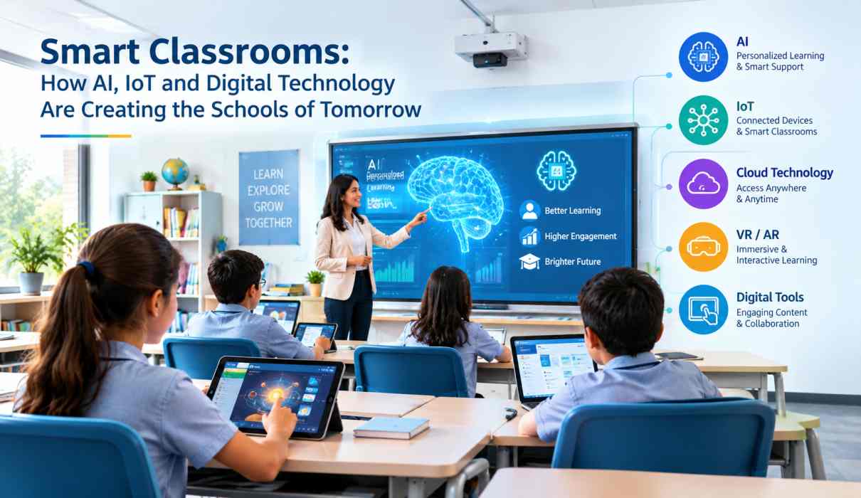 Smart Classrooms How AI, IoT and Digital Technology Are Creating the Schools of Tomorrow