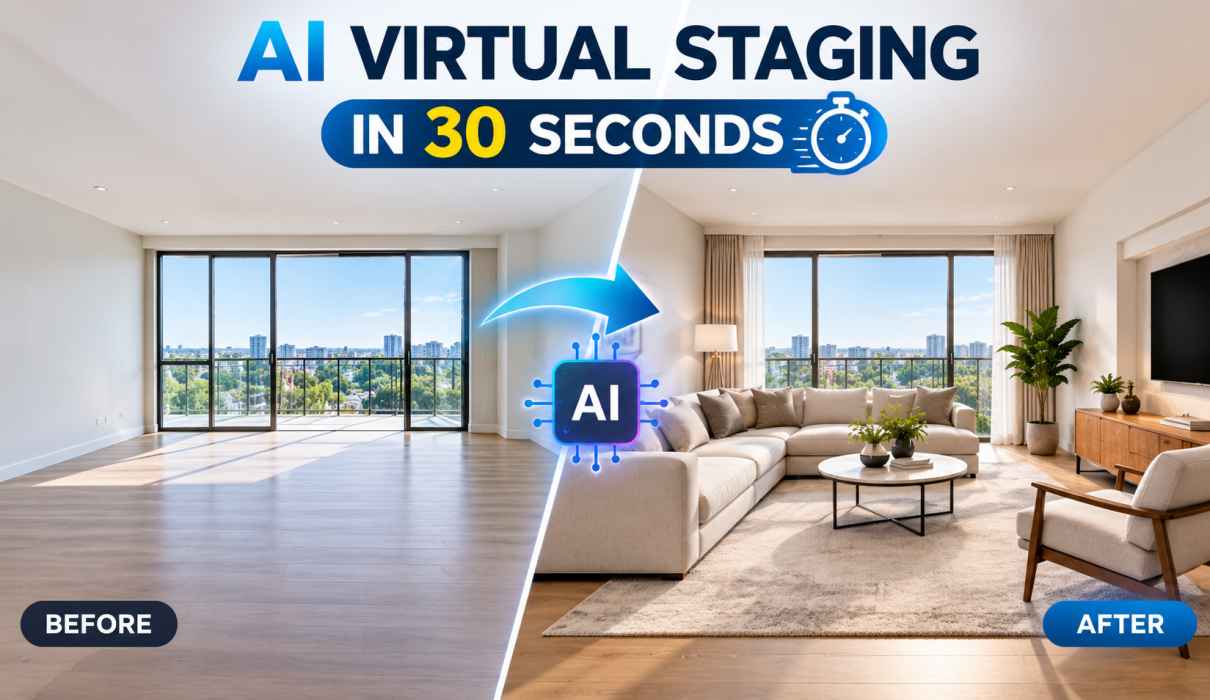 AI Virtual Staging in 30 Seconds