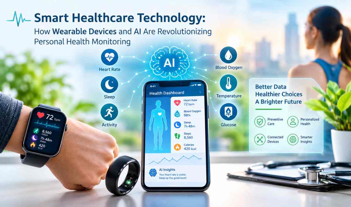 Smart Healthcare Technology: How Wearable Devices and AI Are Revolutionizing Personal Health Monitoring
